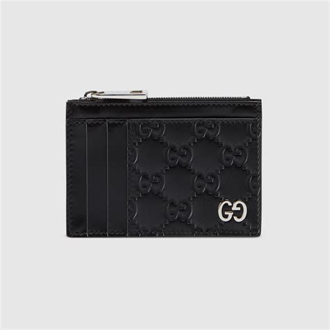 gucci open side card case|Gucci signature card case.